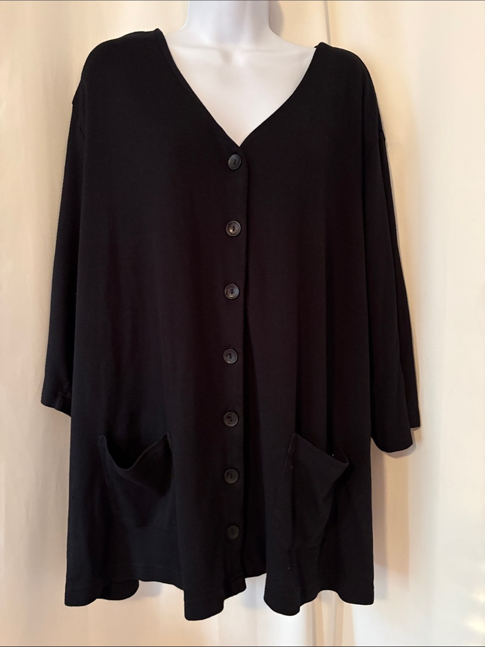 Penningtons Black V-Neck Button Front Pocket Cardigan